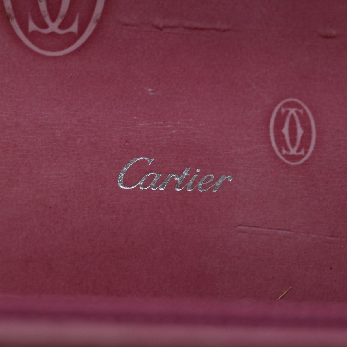 CARTIER Happy Birthday Wallet Patent leather Pink Auth am5559