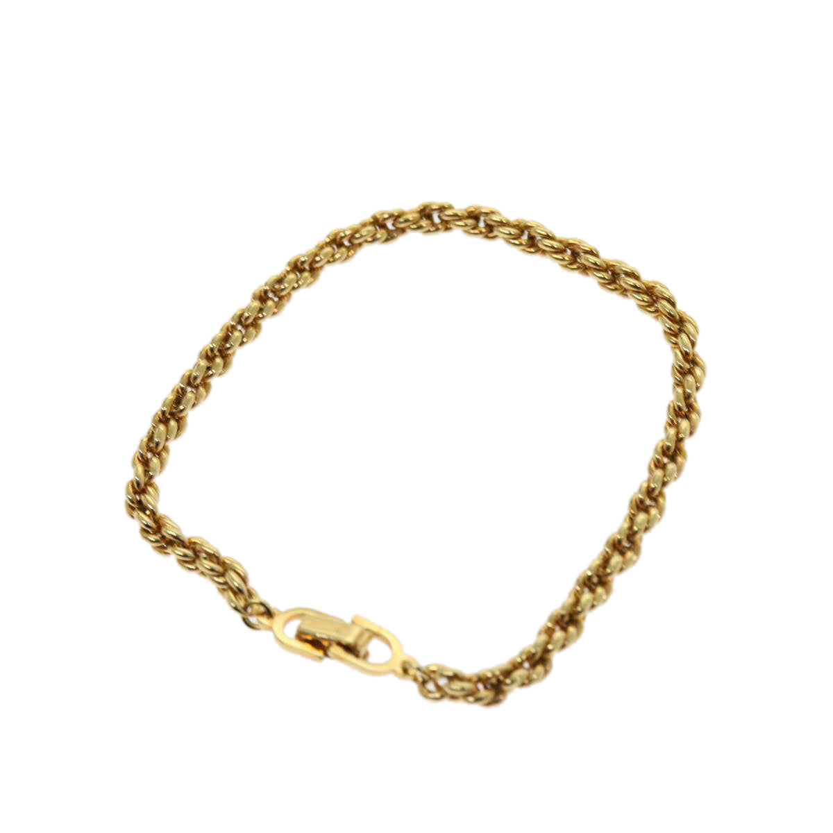 Christian Dior Bracelet Metal Gold Auth am5562