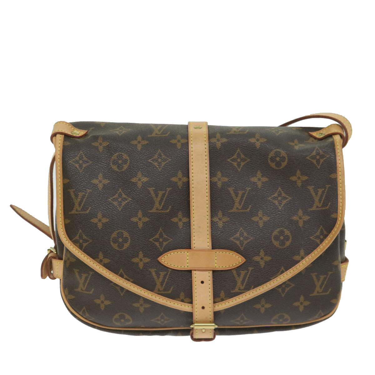 LOUIS VUITTON Monogram Saumur 30 Shoulder Bag M42256 LV Auth am5564