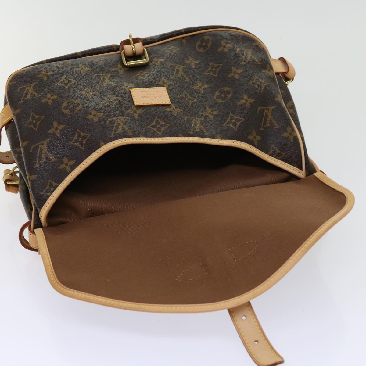 LOUIS VUITTON Monogram Saumur 30 Shoulder Bag M42256 LV Auth am5564