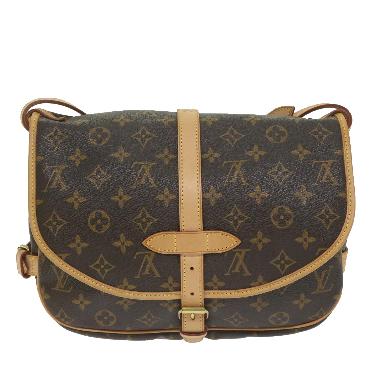 LOUIS VUITTON Monogram Saumur 30 Shoulder Bag M42256 LV Auth am5564