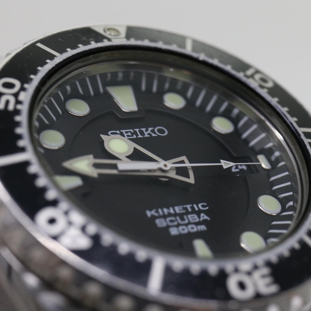 SEIKO Divers Kinetic Watches Metal Silver Auth am5567