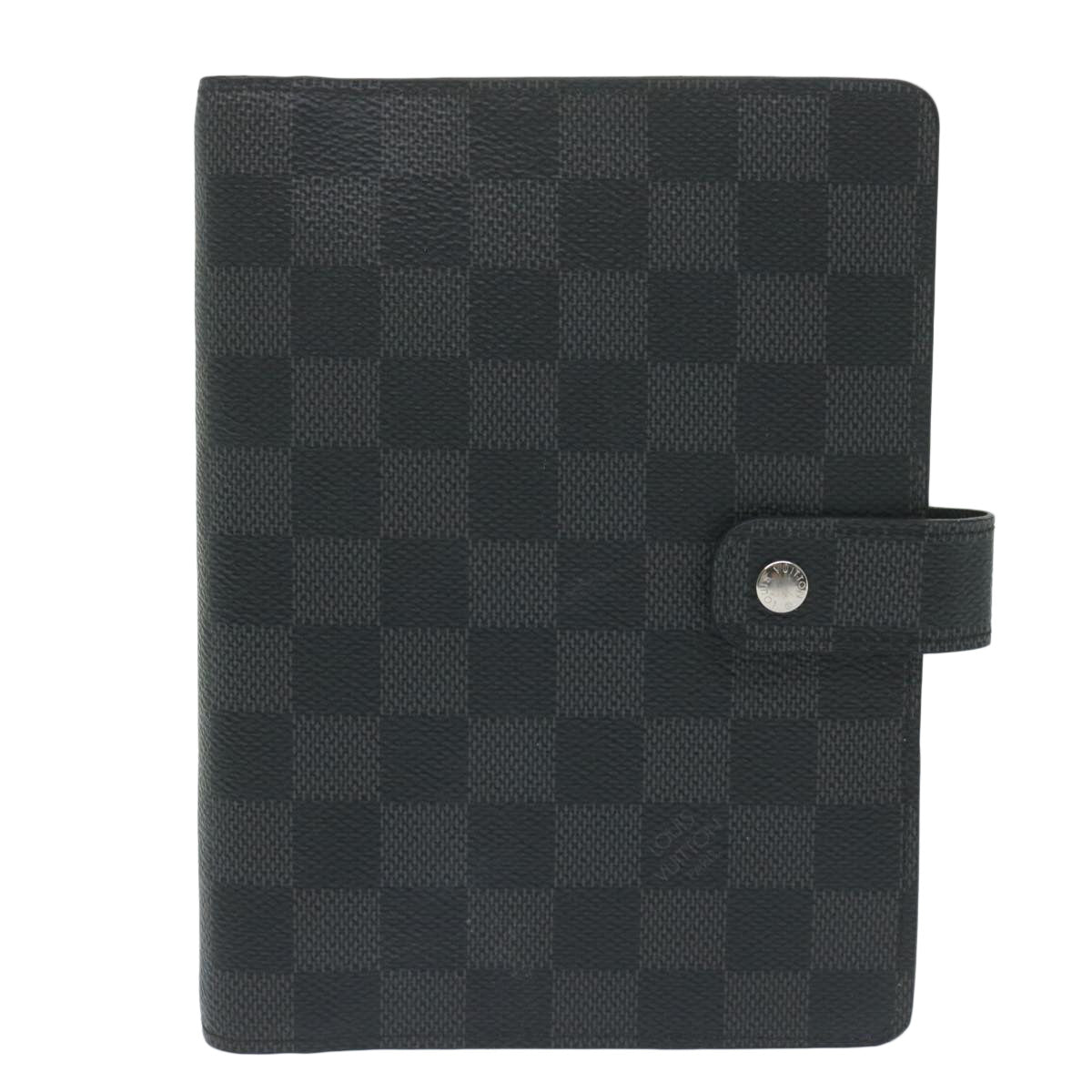 LOUIS VUITTON Damier Graphite Agenda MM Day Planner Cover R20242 LV Auth am5576