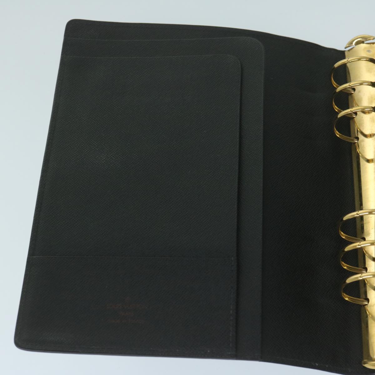 LOUIS VUITTON Epi Agenda GM Day Planner Cover Black R20062 LV Auth am5585