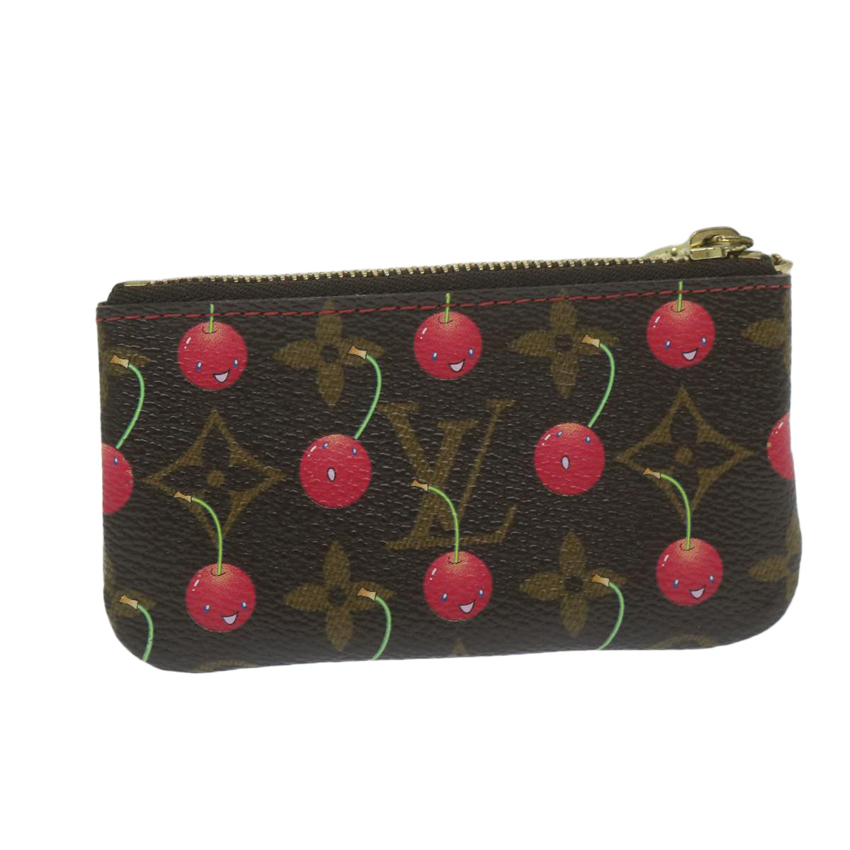 LOUIS VUITTON Monogram Cherry Pochette Cles Coin Purse M95042 LV Auth am5598