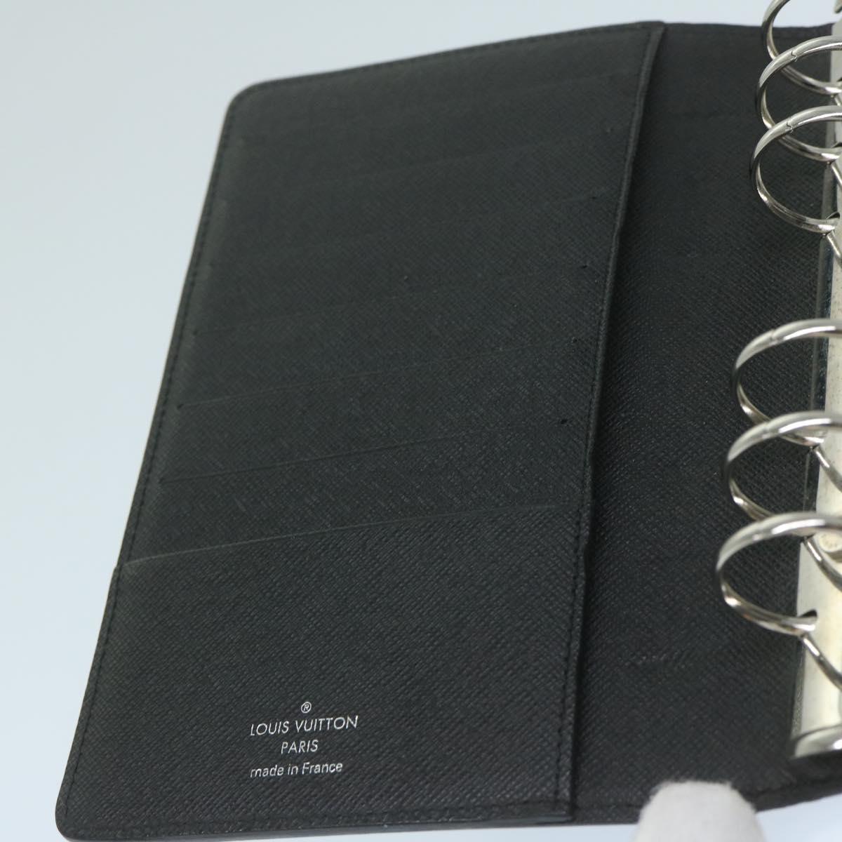 LOUIS VUITTON Epi Agenda MM Day Planner Cover Black R20042 LV Auth am5608