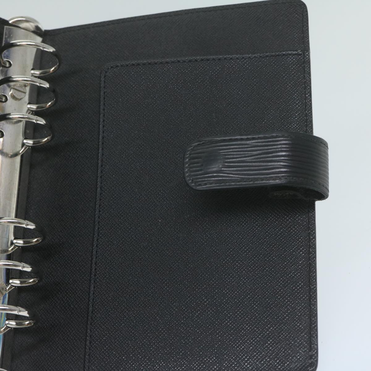 LOUIS VUITTON Epi Agenda MM Day Planner Cover Black R20042 LV Auth am5608