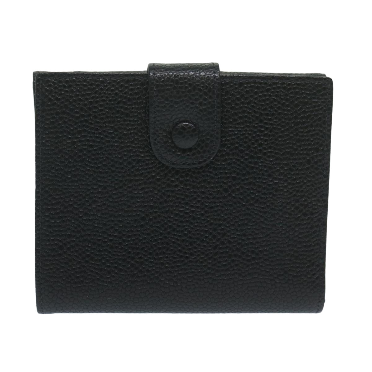 CHANEL Wallet Caviar Skin Black CC Auth am5611