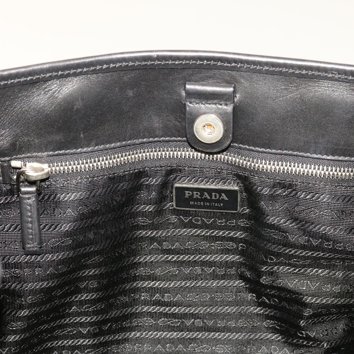 PRADA Tote Bag Nylon Black Auth am5619