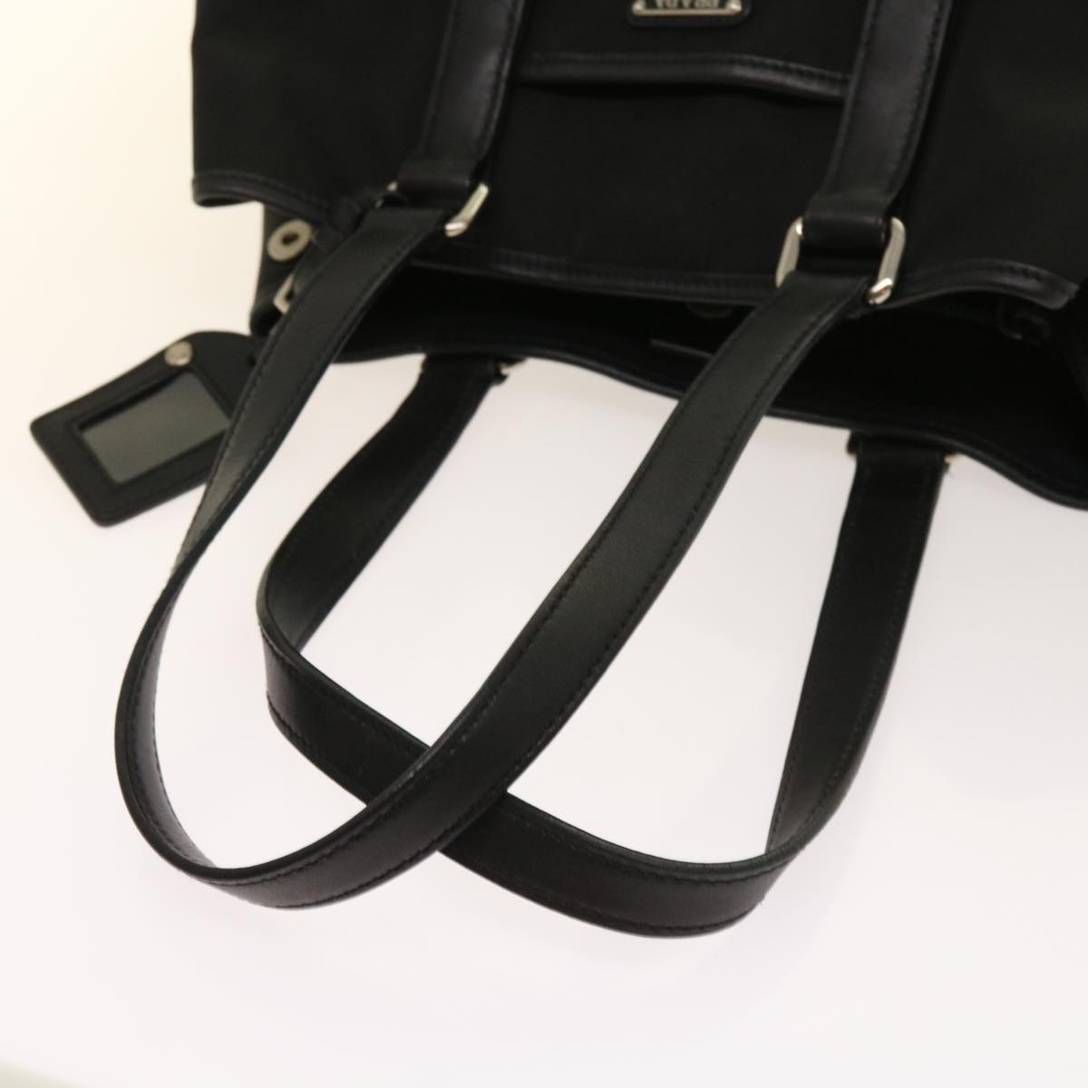 PRADA Tote Bag Nylon Black Auth am5619