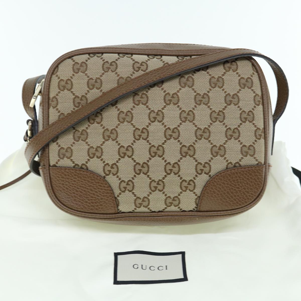 GUCCI GG Canvas Shoulder Bag Outlet Beige 449413 Auth am5624