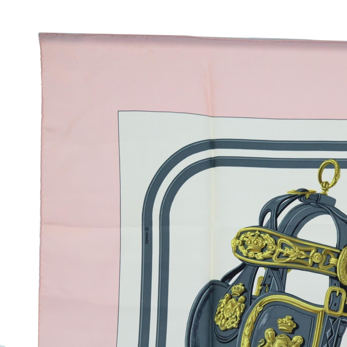 HERMES Carre 90 Brides de Gala Scarf Silk Pink Auth am5628