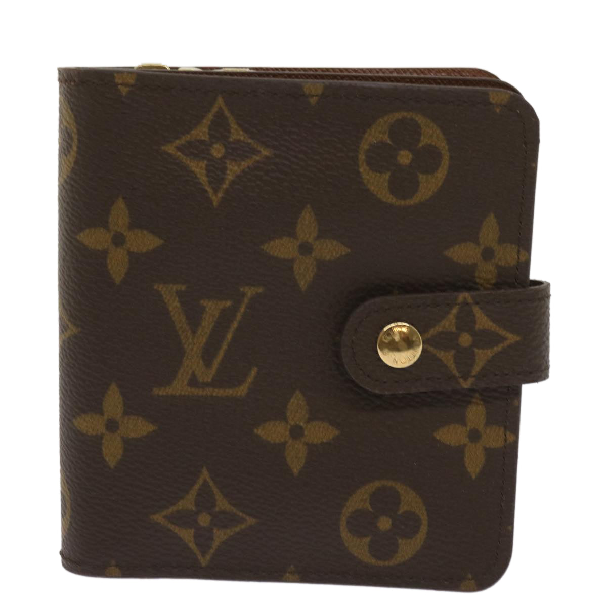 LOUIS VUITTON Monogram Compact Zip Wallet M61667 LV Auth am5633