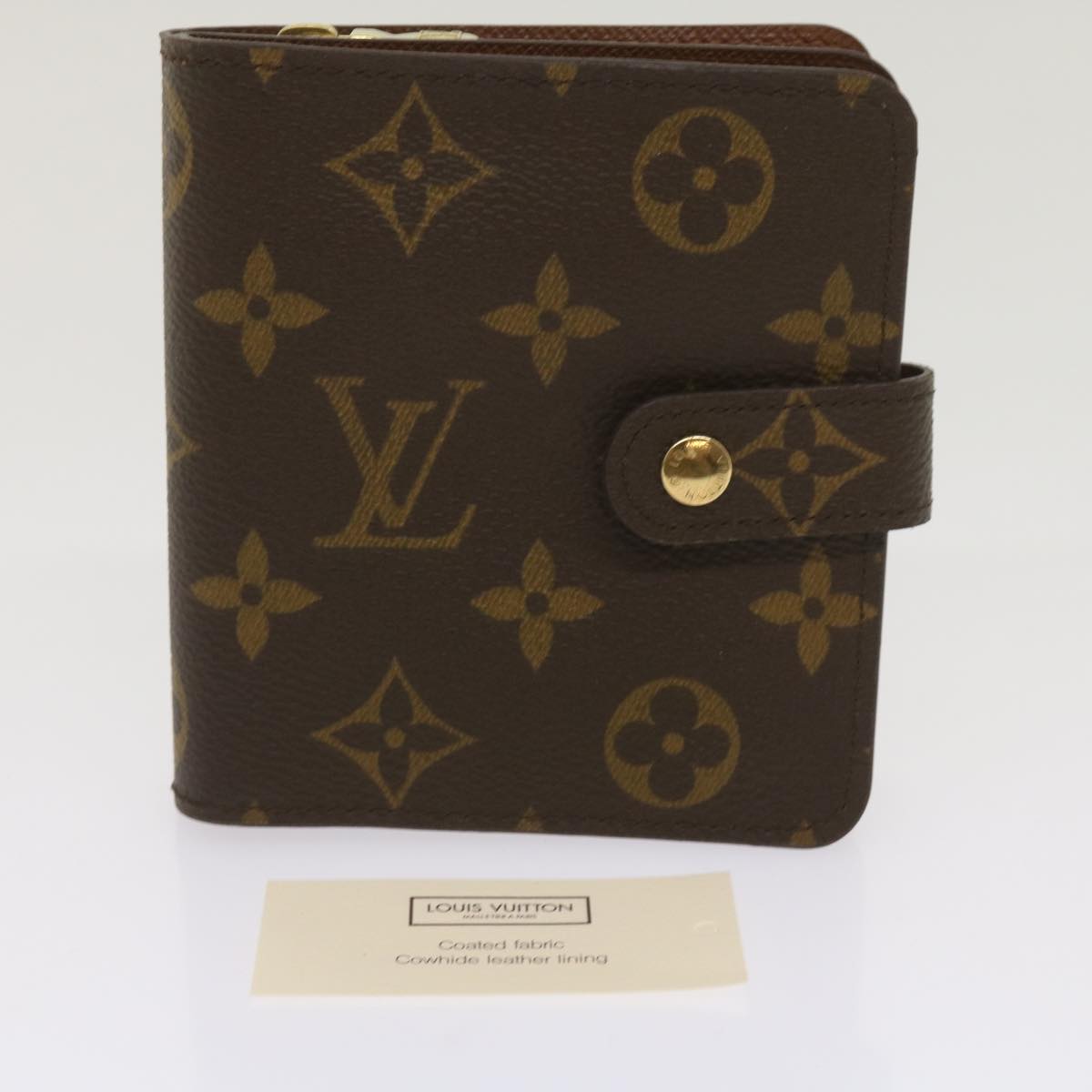 LOUIS VUITTON Monogram Compact Zip Wallet M61667 LV Auth am5633