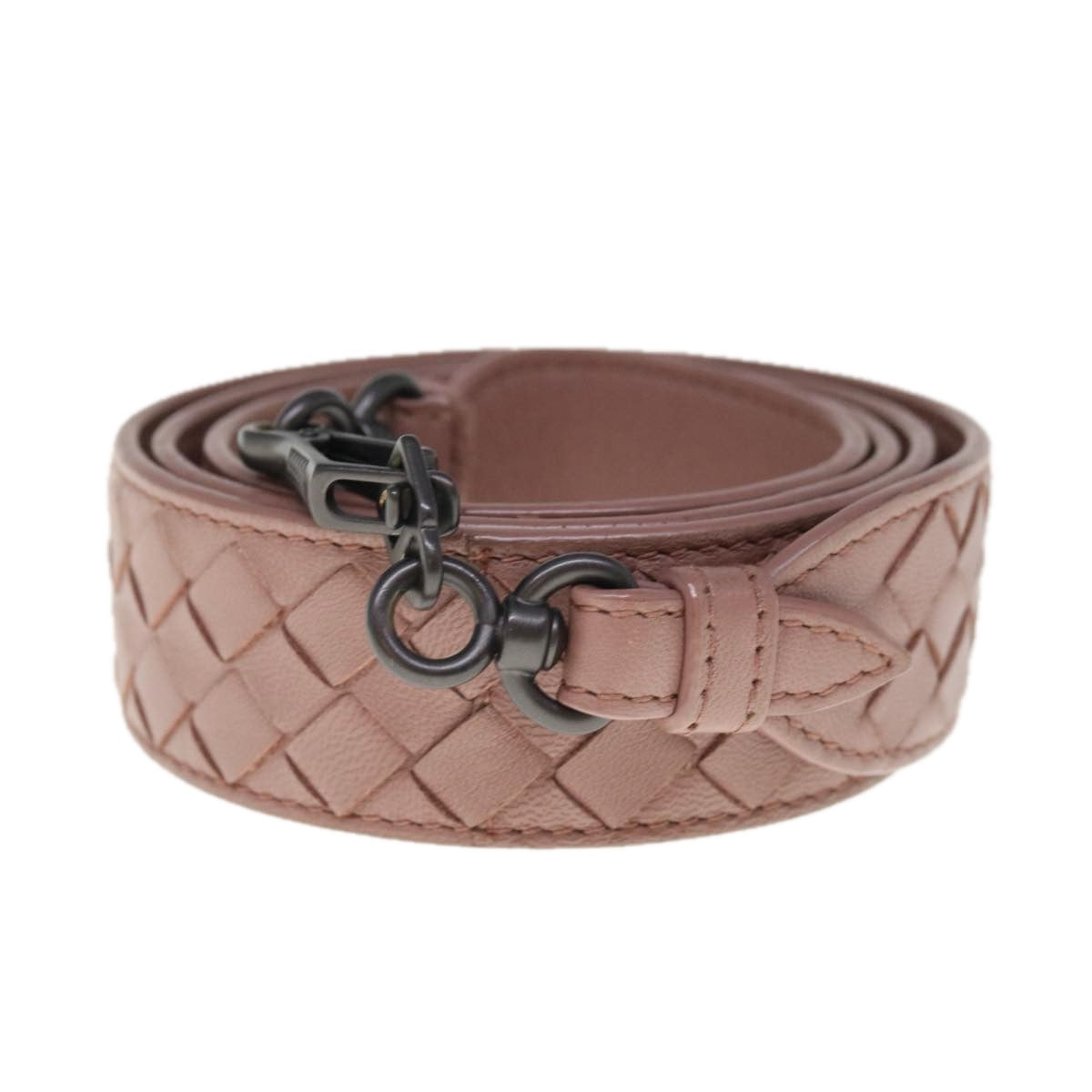BOTTEGA VENETA INTRECCIATO Shoulder Strap Leather 44.5"""" Pink Auth am5637V