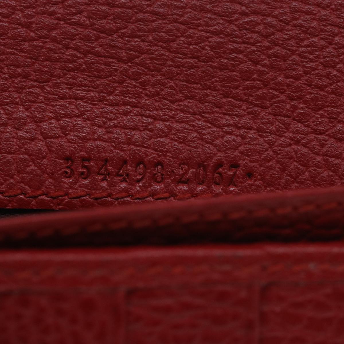 GUCCI Swing Wallet Leather Red 354498 Auth am5642