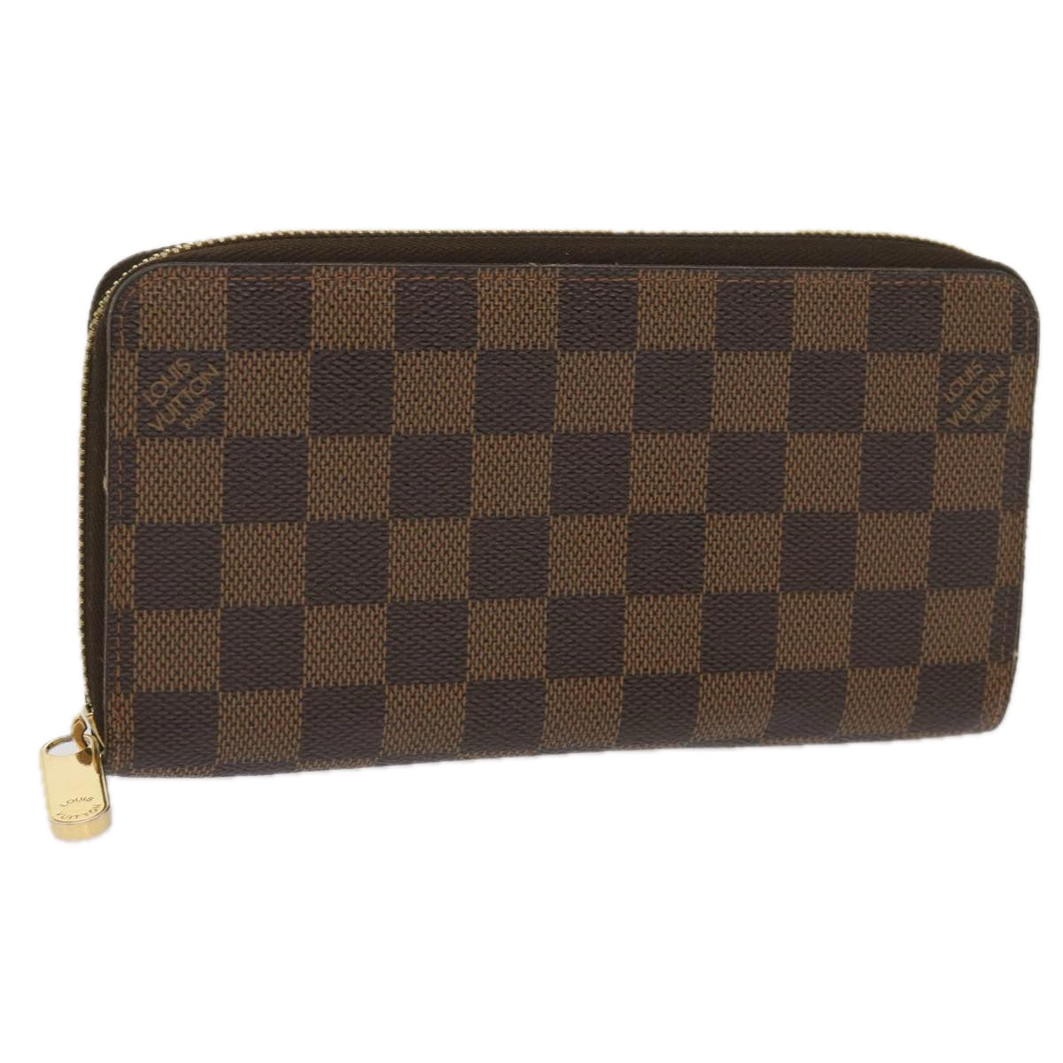 LOUIS VUITTON Damier Ebene Zippy Wallet Long Wallet N41661 LV Auth am5667