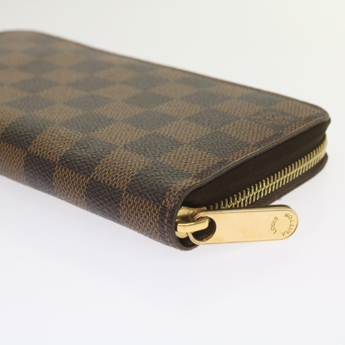 LOUIS VUITTON Damier Ebene Zippy Wallet Long Wallet N41661 LV Auth am5667