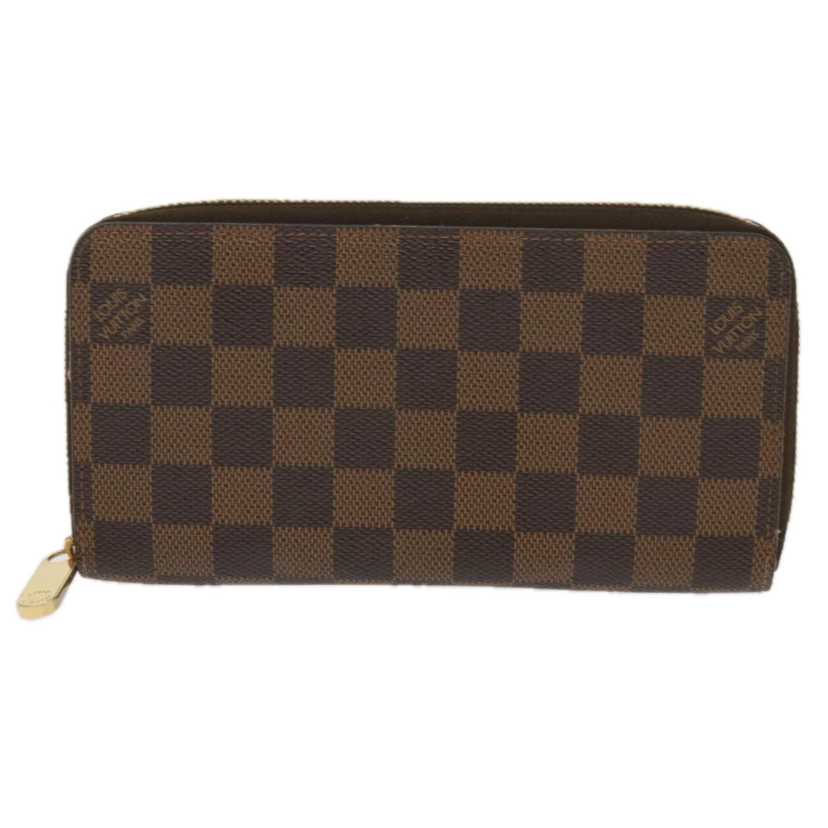 LOUIS VUITTON Damier Ebene Zippy Wallet Long Wallet N41661 LV Auth am5667