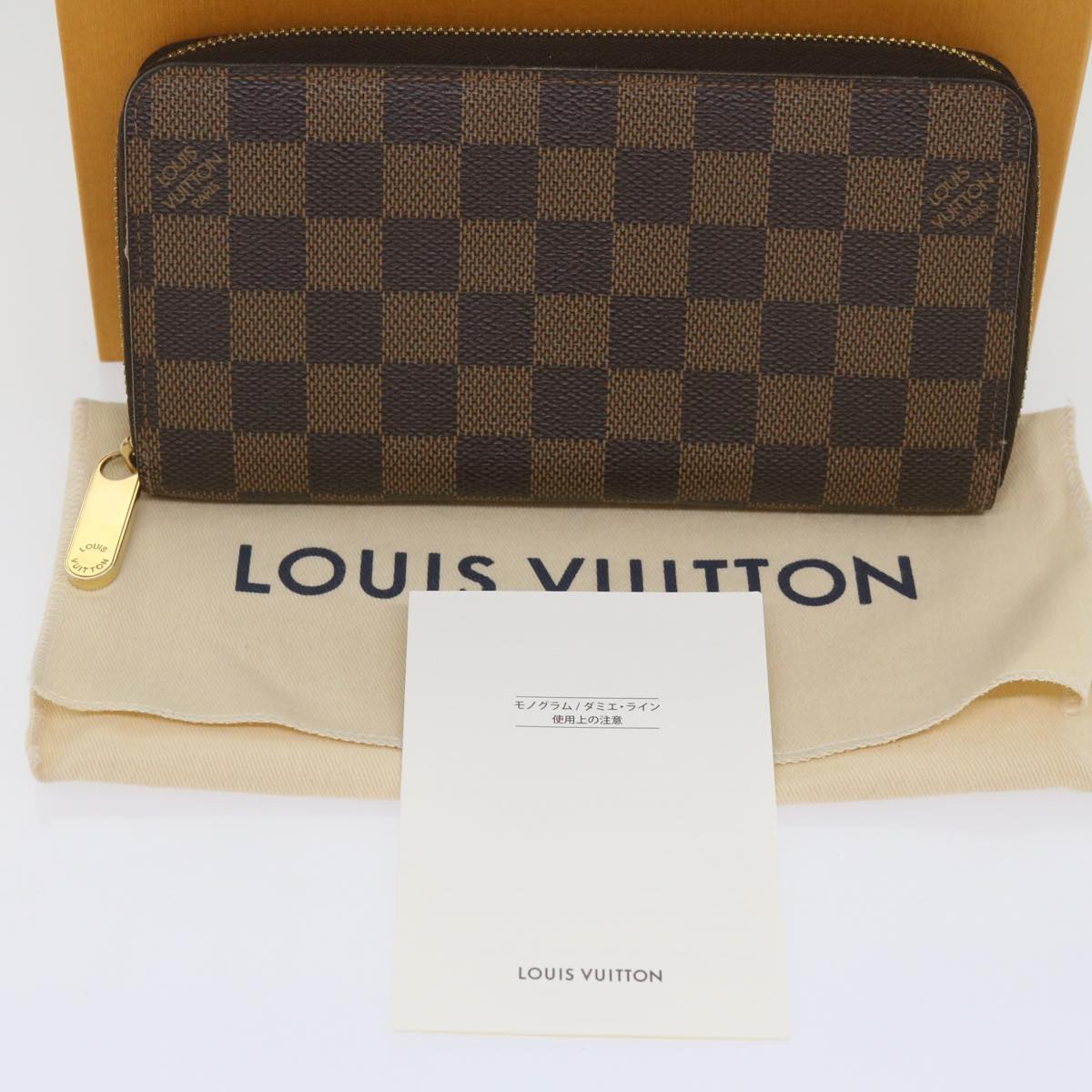 LOUIS VUITTON Damier Ebene Zippy Wallet Long Wallet N41661 LV Auth am5667