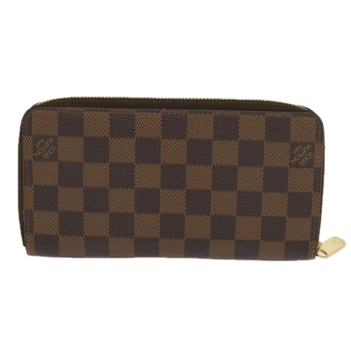 LOUIS VUITTON Damier Ebene Zippy Wallet Long Wallet N41661 LV Auth am5667