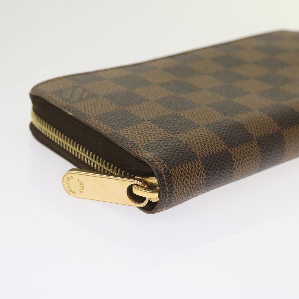 LOUIS VUITTON Damier Ebene Zippy Wallet Long Wallet N41661 LV Auth am5667