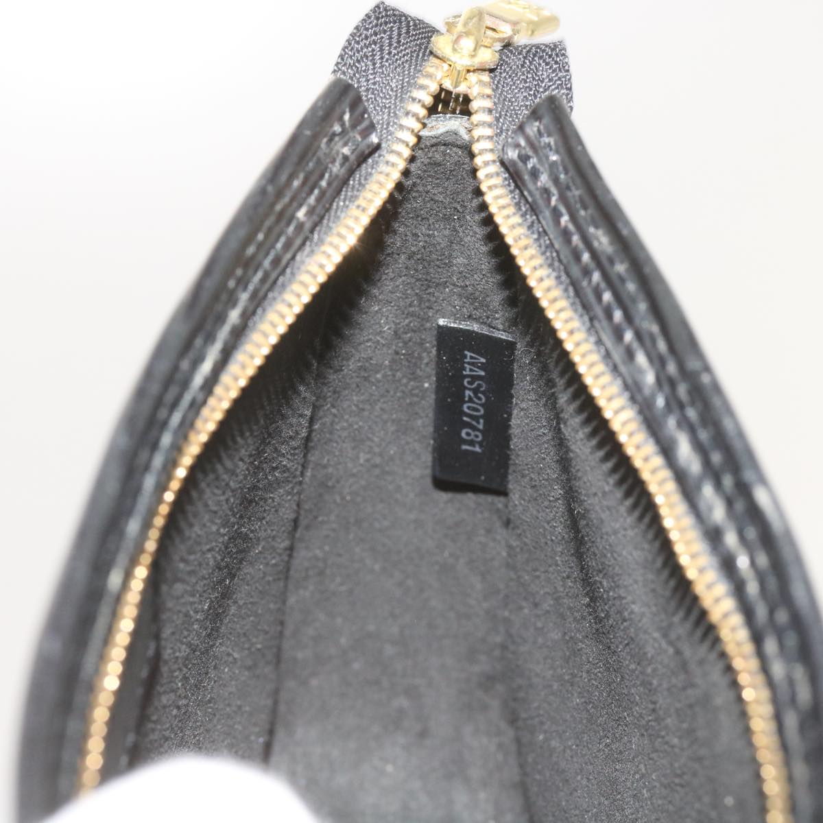 LOUIS VUITTON Epi Trousse Makeup Pouch SPO Black LV Auth am5671SAV