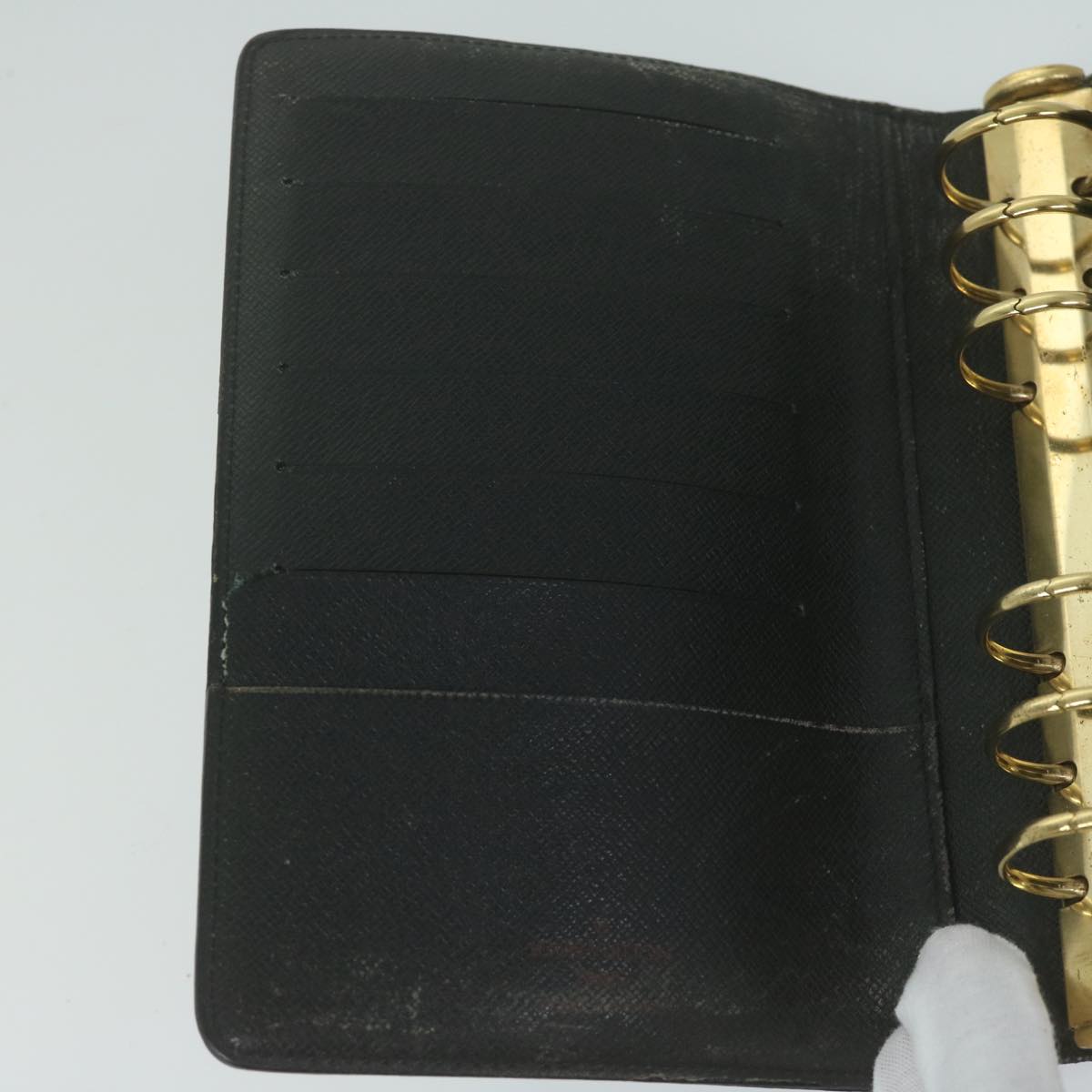 LOUIS VUITTON Epi Agenda MM Day Planner Cover Black R20042 LV Auth am5700