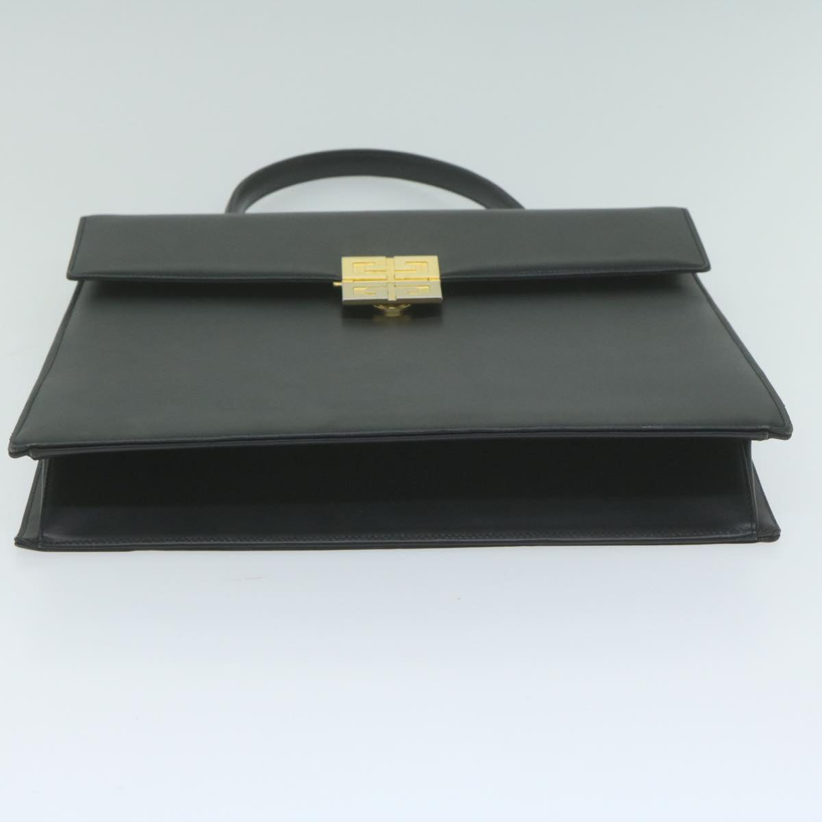 GIVENCHY Hand Bag Leather Black Auth am5705