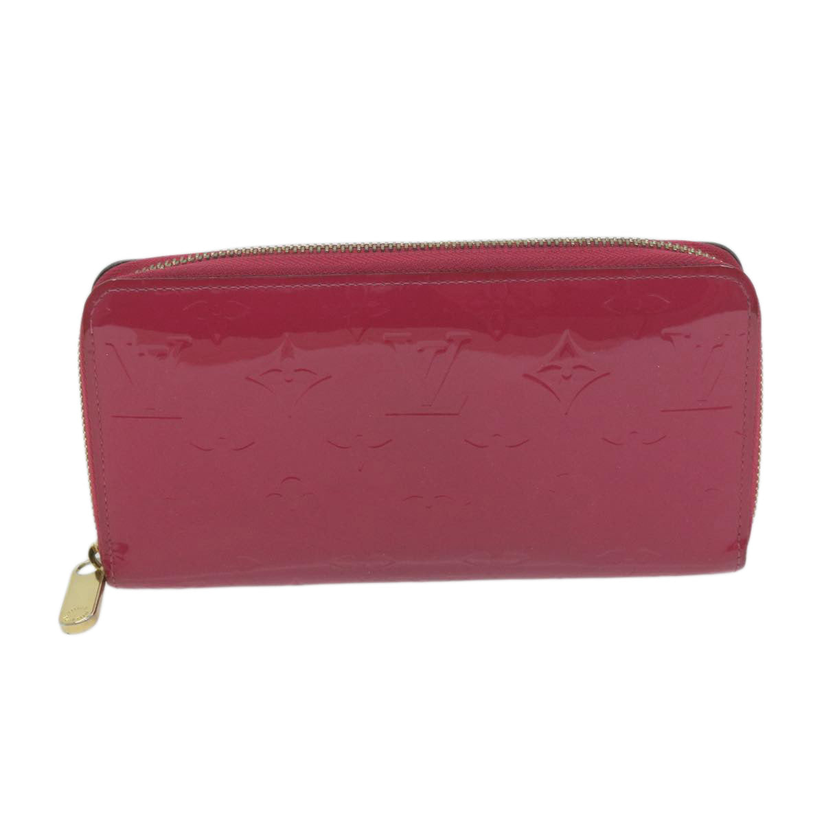 LOUIS VUITTON Monogram Vernis Zippy Wallet Pink M93058 LV Auth am5708