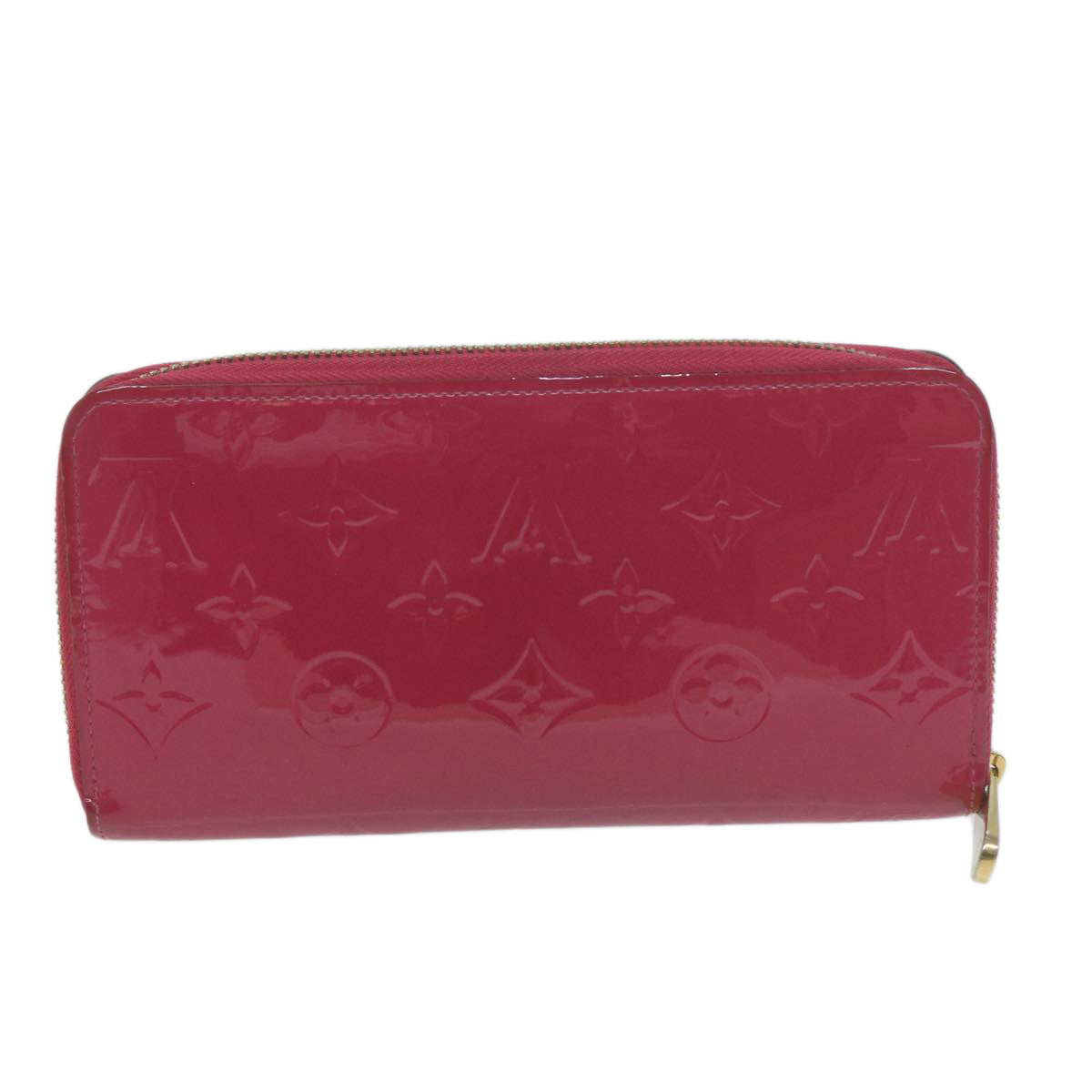 LOUIS VUITTON Monogram Vernis Zippy Wallet Pink M93058 LV Auth am5708