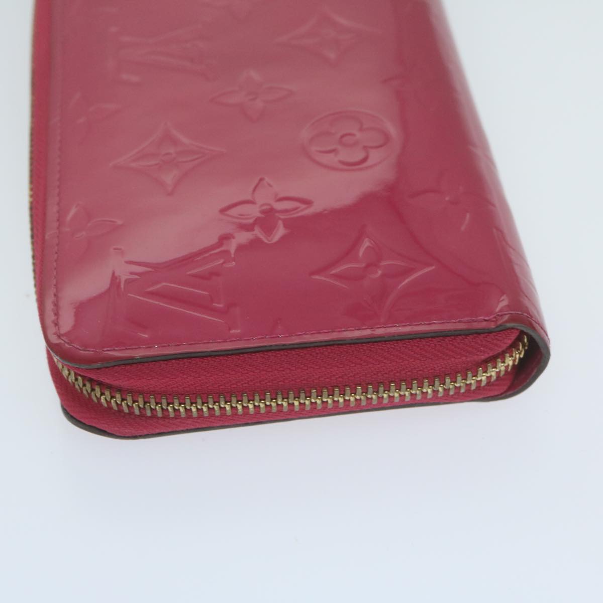 LOUIS VUITTON Monogram Vernis Zippy Wallet Pink M93058 LV Auth am5708