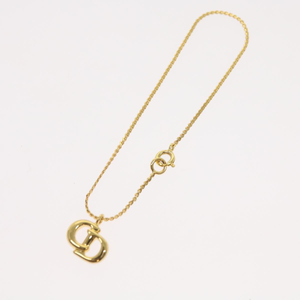 Christian Dior Bracelet Necklace 2 Set Gold Auth am5729
