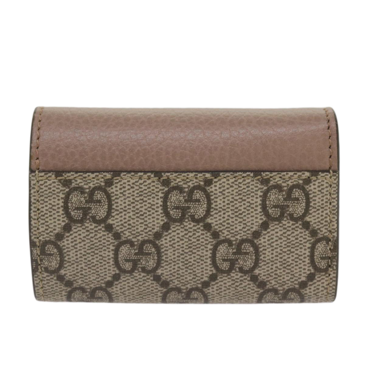 GUCCI GG Marmont Key Case Beige 456118 Auth am5771