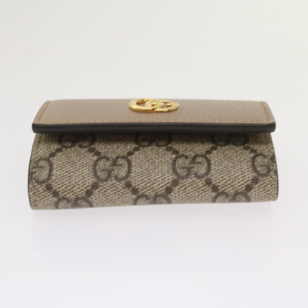 GUCCI GG Marmont Key Case Beige 456118 Auth am5771