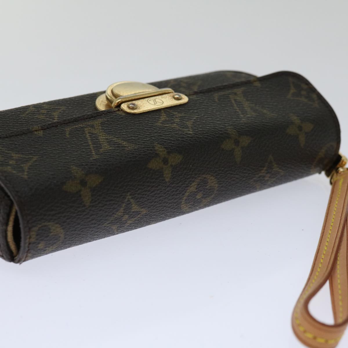 LOUIS VUITTON Monogram Pochette lagoon Glasses Case M60008 LV Auth am5810