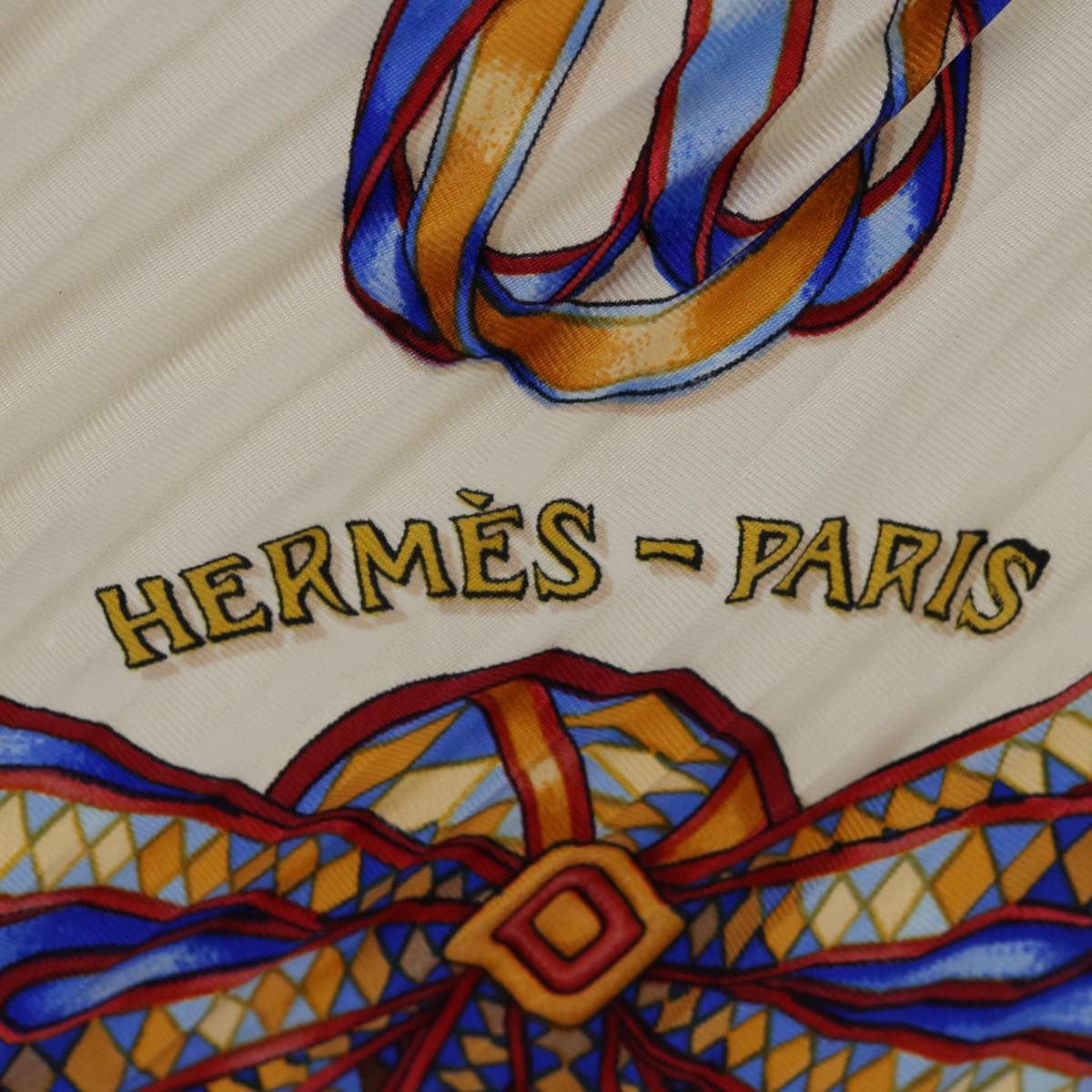 HERMES Pleated Scarf Twilly Scarf Silk 2Set Blue Purple Auth am5823