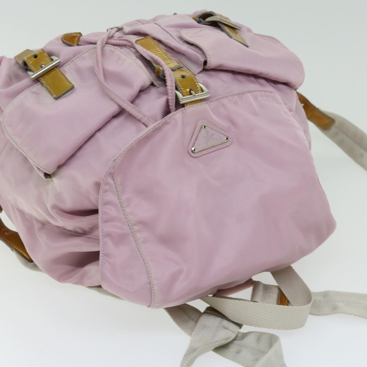 PRADA Backpack Nylon Pink Auth am5834