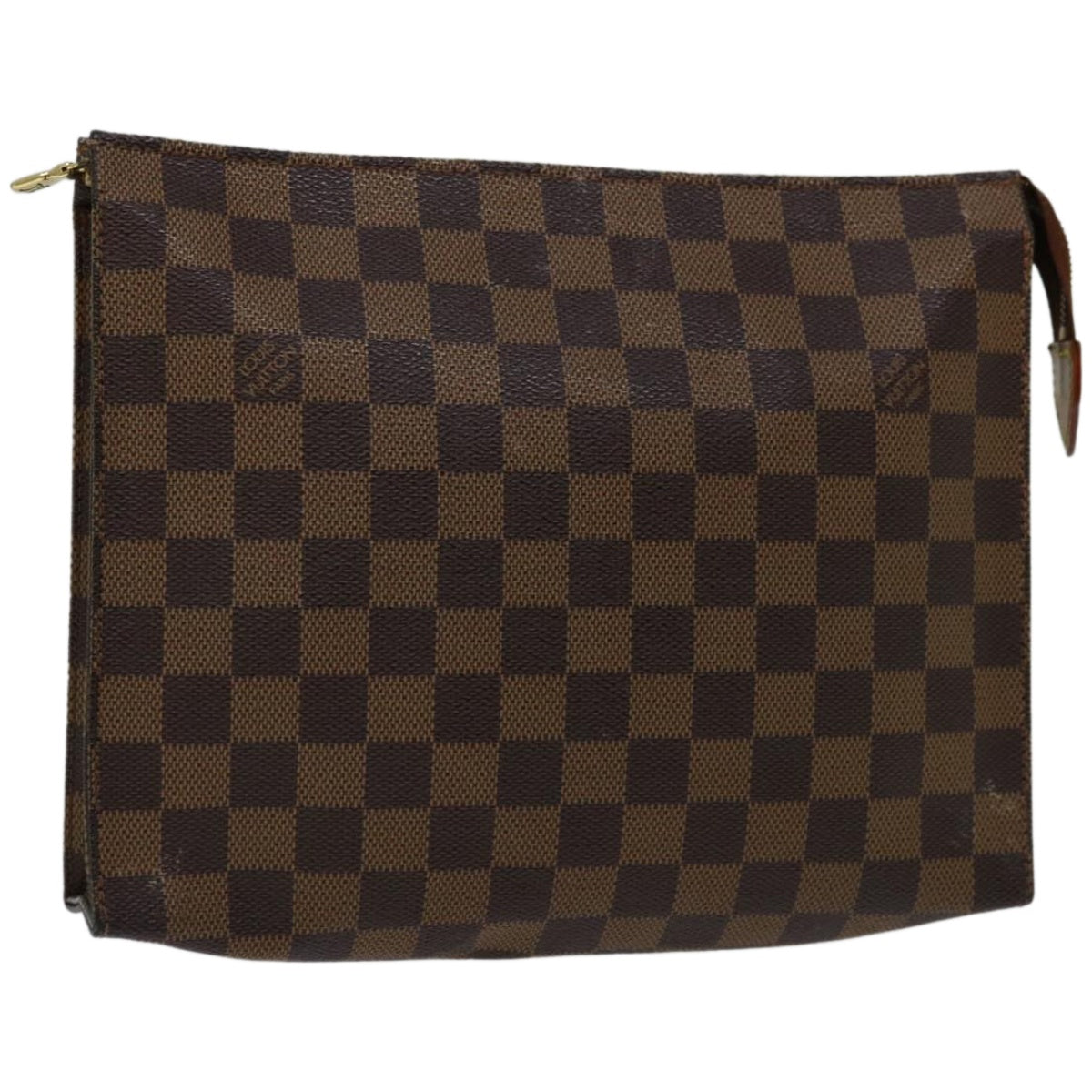 LOUIS VUITTON Damier Ebene Poche Toilette 26 Pouch N47543 LV Auth am5837