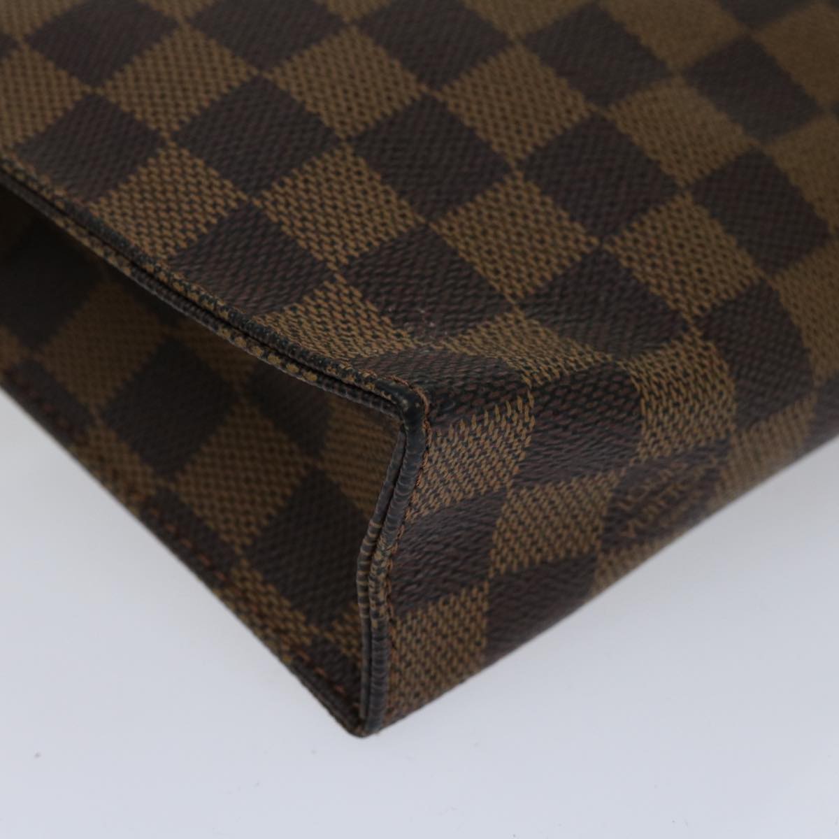 LOUIS VUITTON Damier Ebene Poche Toilette 26 Pouch N47543 LV Auth am5837