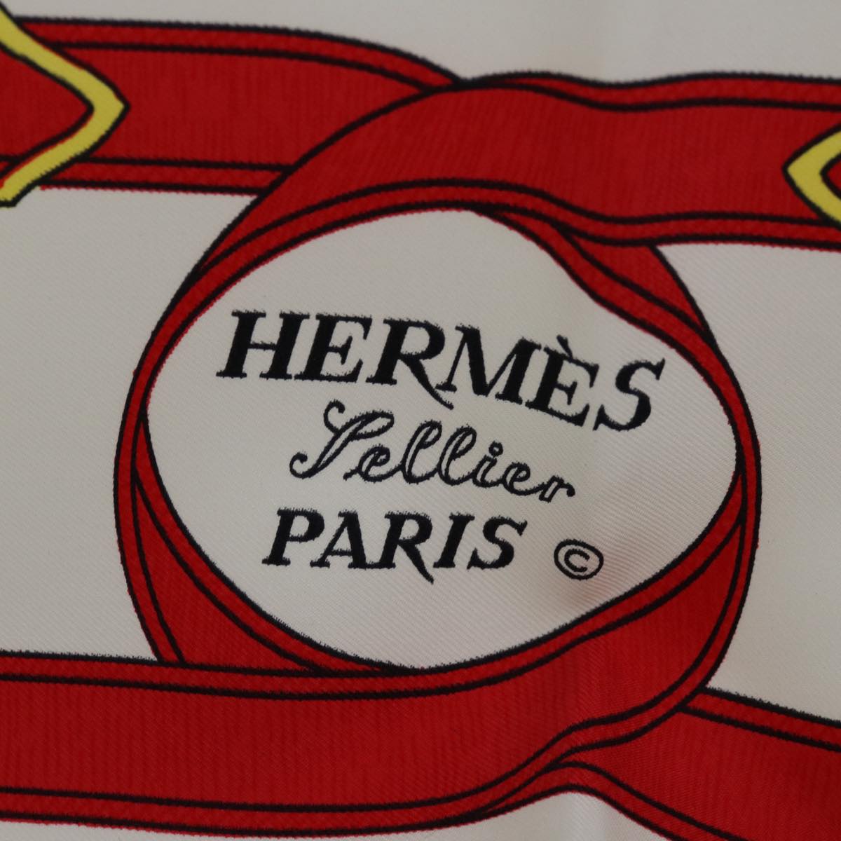 HERMES Carre 90 Eperon d'or Tellier Scarf Silk Navy Auth am5855