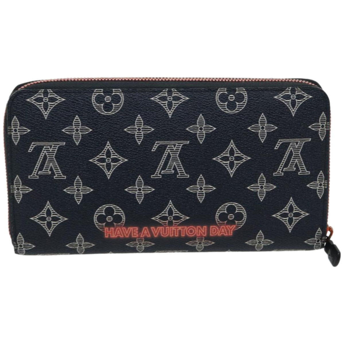 LOUIS VUITTON Ink Upside Down Zippy Organizer NM Wallet Navy M62931 Auth am5858