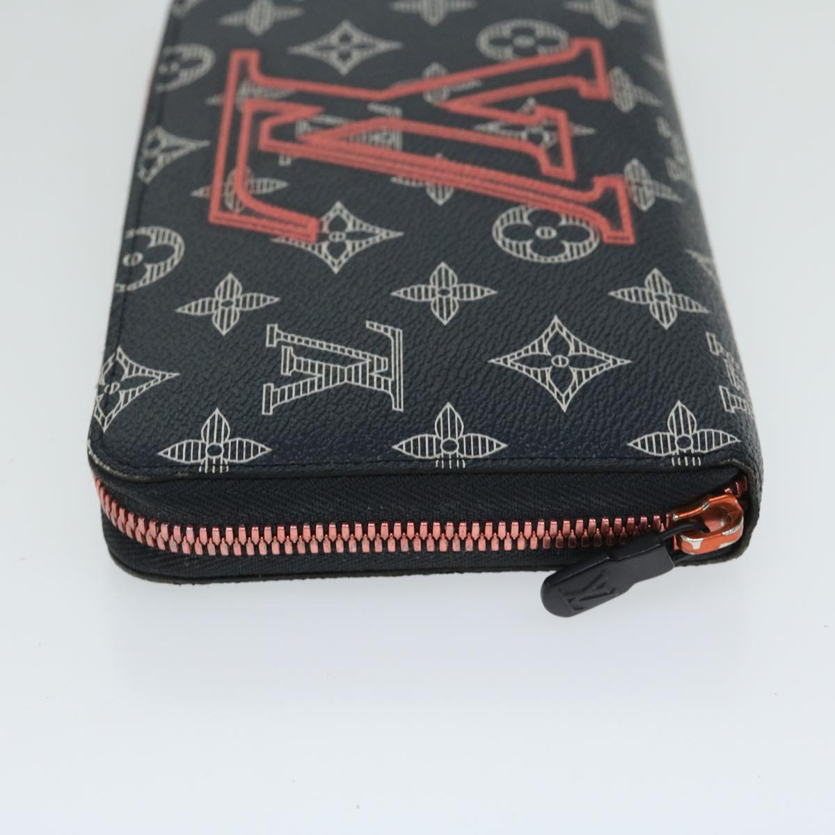 LOUIS VUITTON Ink Upside Down Zippy Organizer NM Wallet Navy M62931 Auth am5858