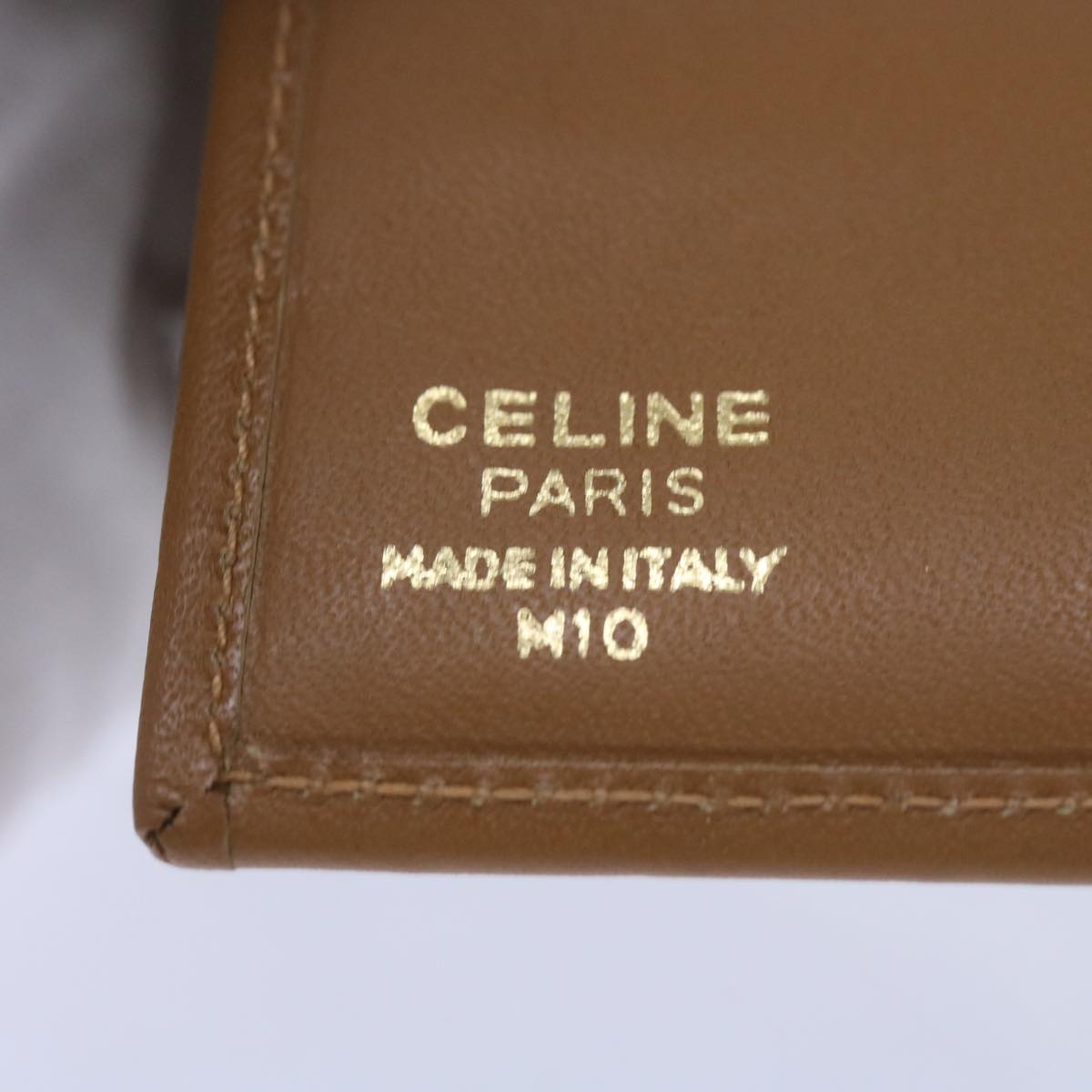 CELINE Macadam Canvas Long Wallet PVC Leather Brown Auth am5873