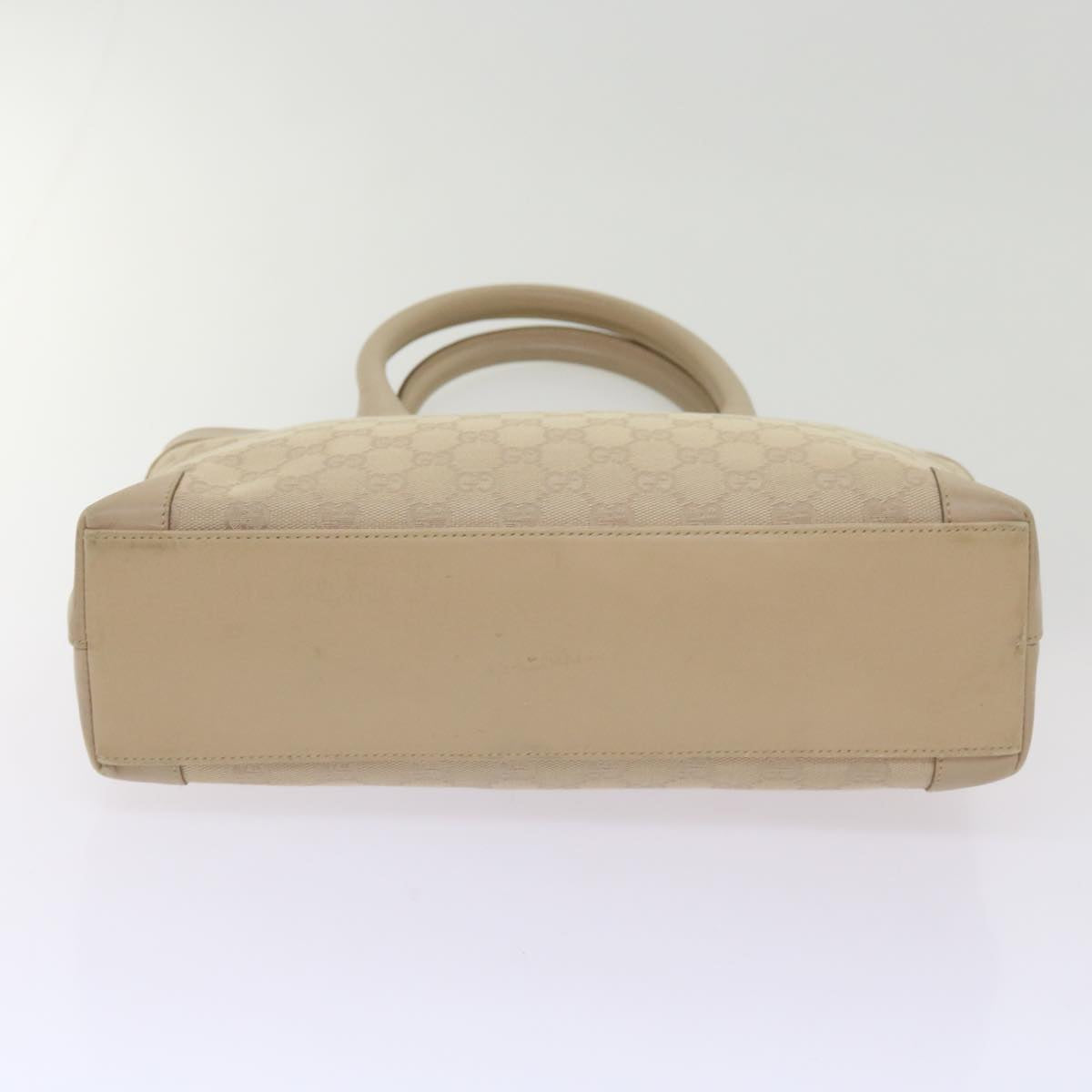 GUCCI GG Canvas Tote Bag Beige 33890 Auth am5876