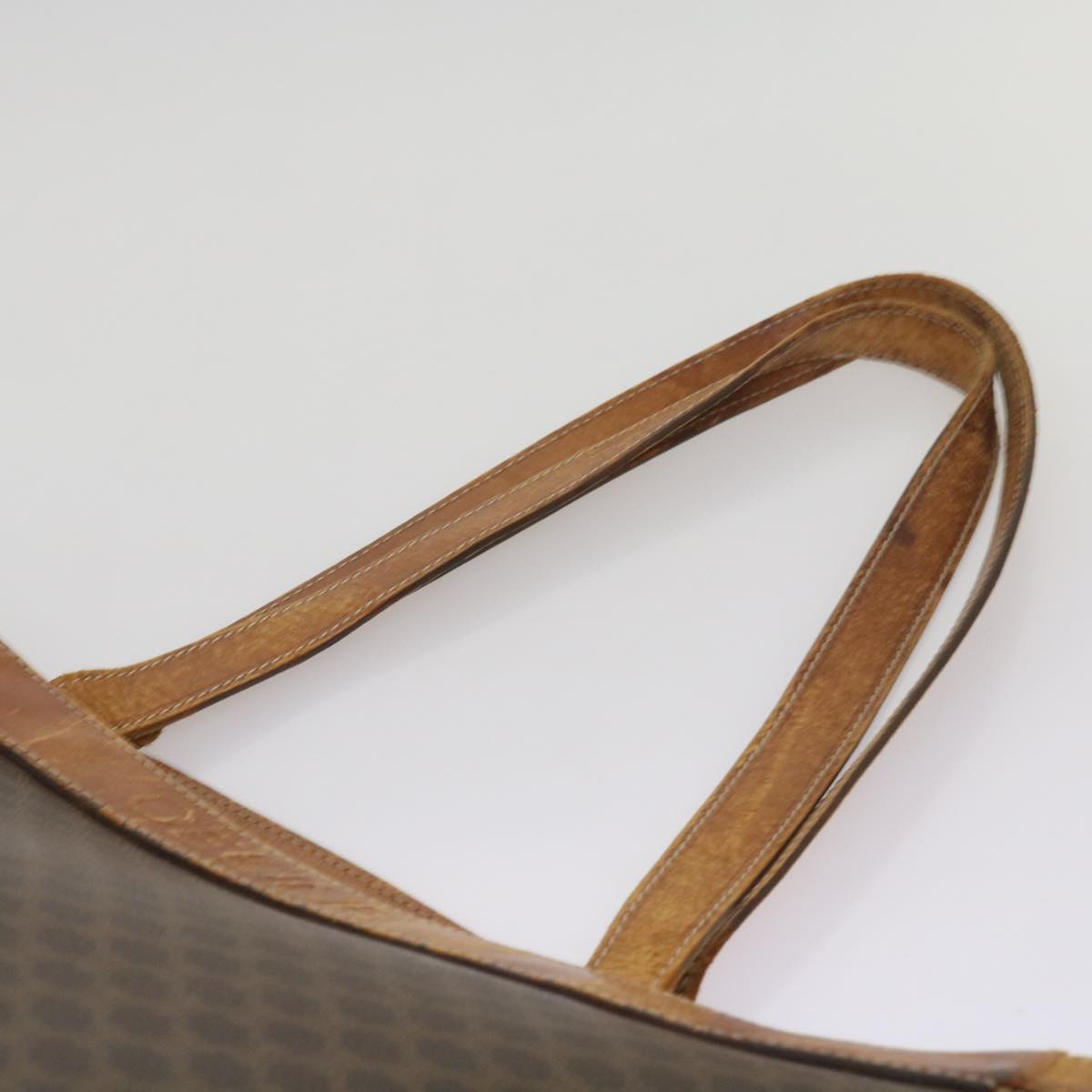 CELINE Macadam Canvas Tote Bag PVC Brown Auth am5886