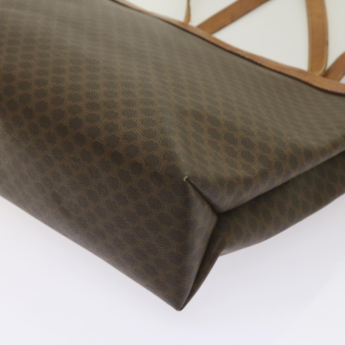CELINE Macadam Canvas Tote Bag PVC Brown Auth am5886