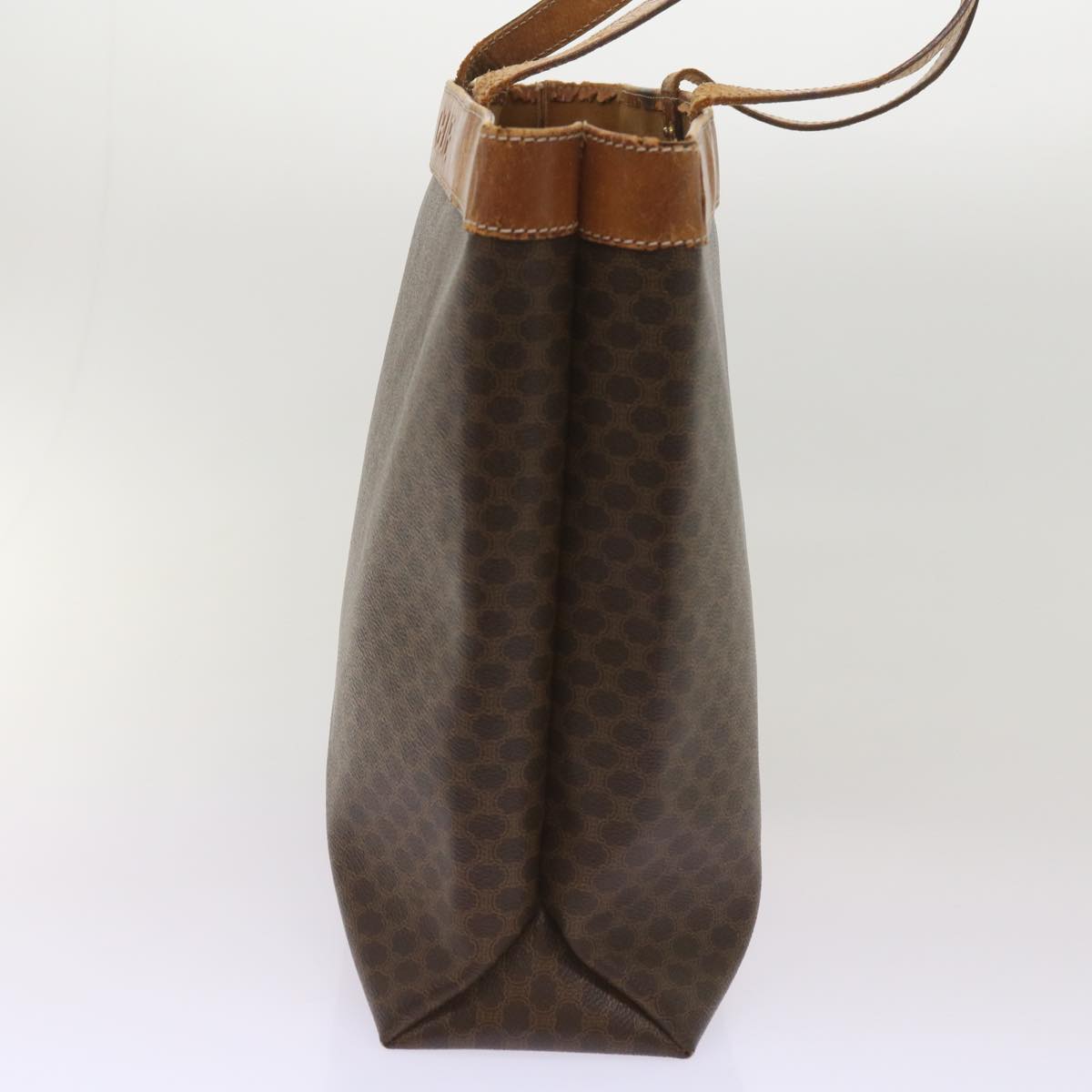 CELINE Macadam Canvas Tote Bag PVC Brown Auth am5886