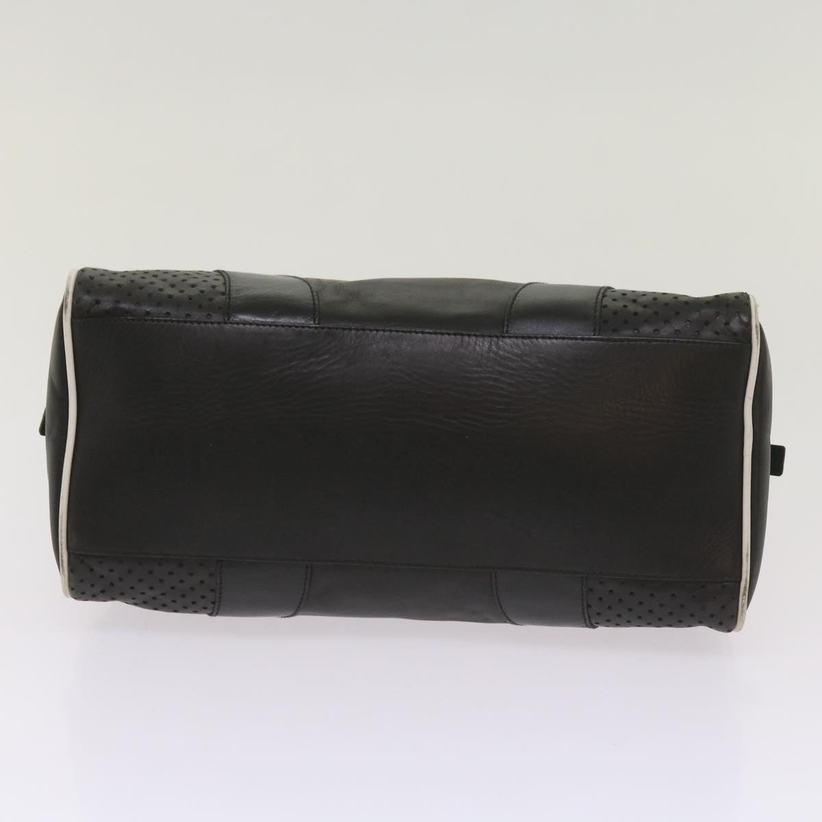 PRADA Hand Bag Leather Black Auth am5903