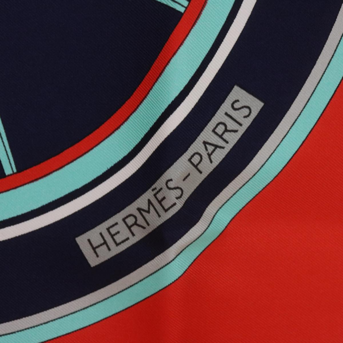 HERMES Carre 90 WASHINGTON’S CARRIAGE Scarf Silk Red Auth am5911